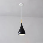 Contemporary Nordic Iron Wood Aluminum Gourd Water Drop 1-light Pendant Light for Dining Room Lumendat