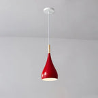 Contemporary Nordic Iron Wood Aluminum Gourd Water Drop 1-light Pendant Light for Dining Room Lumendat
