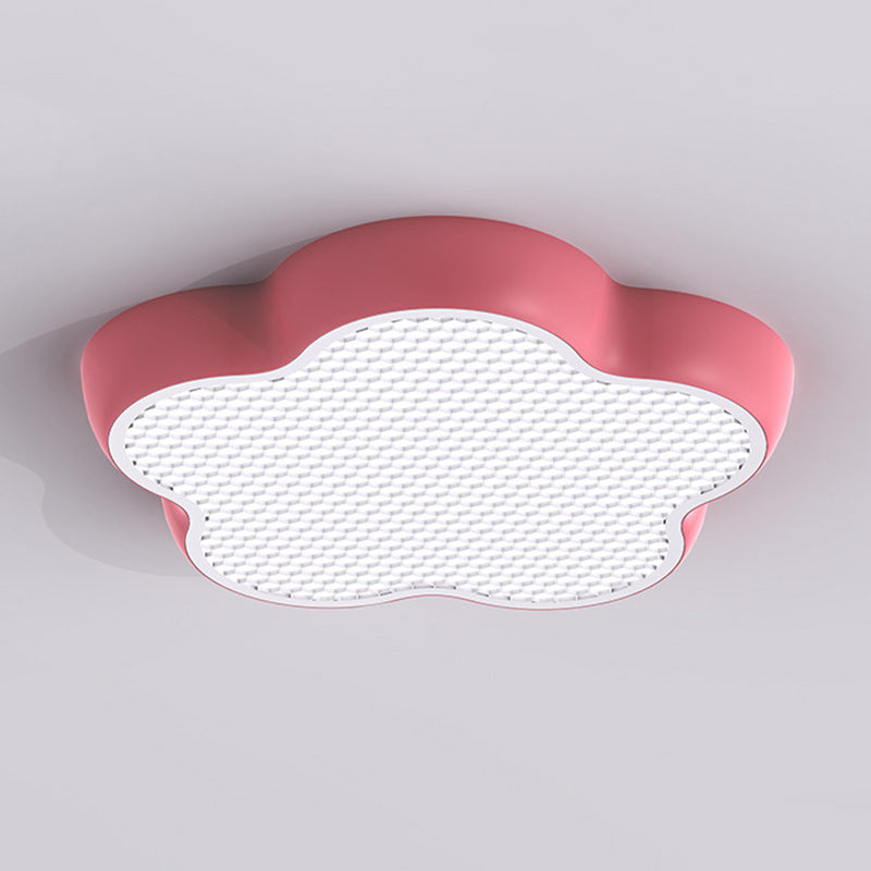 Lumendat Modern Simplicity Kids Iron ABS Round Flower Star Honeycomb Shade LED Flush Mount Ceiling Light For Bedroom Lumendat