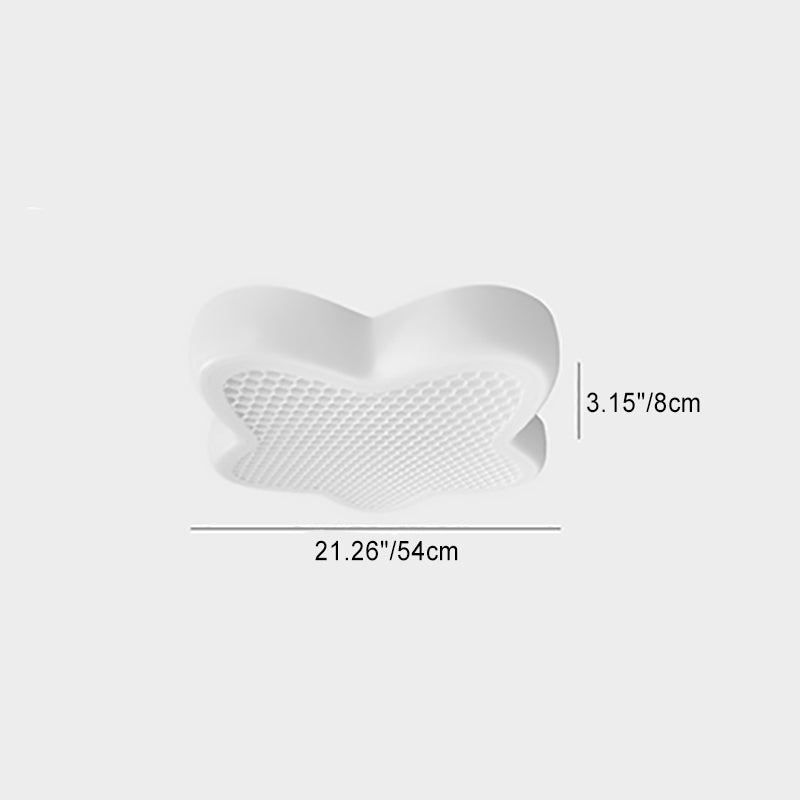 Lumendat Modern Simplicity Kids Iron ABS Round Flower Star Honeycomb Shade LED Flush Mount Ceiling Light For Bedroom Lumendat