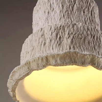 Contemporary Nordic Cement Wood Bell 1-Light Pendant Light For Bedside