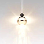 Contemporary Nordic Iron Aluminum Acrylic Glass Ball Liftable LED Pendant Light For Bedside