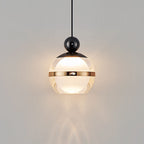 Contemporary Nordic Iron Aluminum Acrylic Glass Ball Liftable LED Pendant Light For Bedside