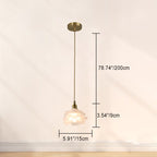 Traditional French Copper Glass Floral Rose Petal 1-light Pendant Light for Dining Room BulbSquare