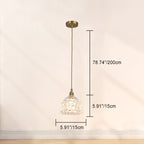 Traditional French Copper Glass Floral Rose Petal 1-light Pendant Light for Dining Room BulbSquare