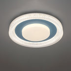Contemporary Scandinavian Iron Plastic Acrylic Round Lozenge LED Flush Mount Ceiling Light For Bedroom