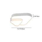 Modern Minimalist Hardware Acrylic Triangle LED Flush Mount Ceiling Light For Bedroom