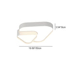 Modern Minimalist Hardware Acrylic Triangle LED Flush Mount Ceiling Light For Bedroom
