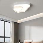 Modern Minimalist Hardware Acrylic Triangle LED Flush Mount Ceiling Light For Bedroom