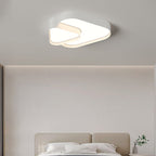 Modern Minimalist Hardware Acrylic Triangle LED Flush Mount Ceiling Light For Bedroom