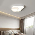 Modern Minimalist Hardware Acrylic Triangle LED Flush Mount Ceiling Light For Bedroom