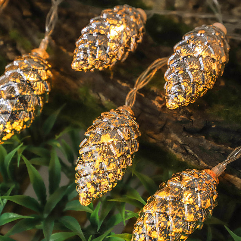 Contemporary Creative USB Battery PE Pine Cone LED String Lights For Entertainment Room Lumendat