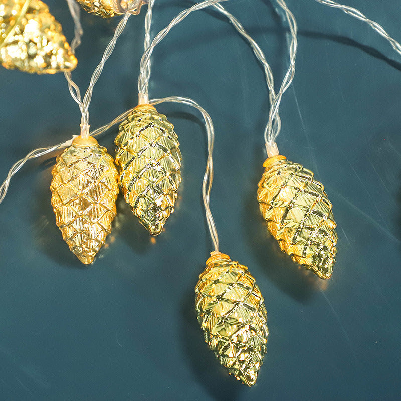 Contemporary Creative USB Battery PE Pine Cone LED String Lights For Entertainment Room Lumendat