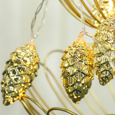 Contemporary Creative USB Battery PE Pine Cone LED String Lights For Entertainment Room Lumendat