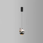 Lumendat Contemporary Nordic Aluminum Liftable Kids Panda Bear Ball LED Pendant Light For Bedside Lumendat