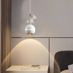 Lumendat Contemporary Nordic Aluminum Liftable Kids Panda Bear Ball LED Pendant Light For Bedside Lumendat