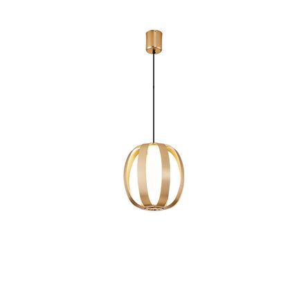 Contemporary Scandinavian Aluminum Acrylic Ball Lantern LED Pendant Light For Dining Room