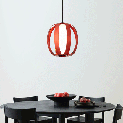 Contemporary Scandinavian Aluminum Acrylic Ball Lantern LED Pendant Light For Dining Room