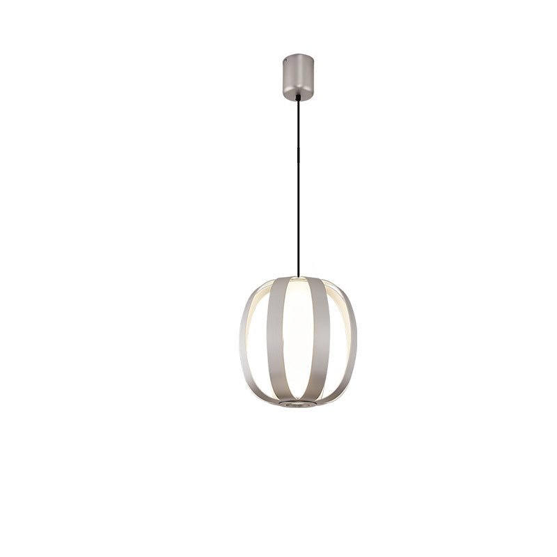 Contemporary Scandinavian Aluminum Acrylic Ball Lantern LED Pendant Light For Dining Room