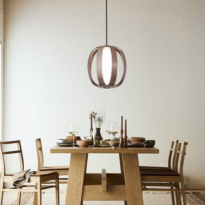 Contemporary Scandinavian Aluminum Acrylic Ball Lantern LED Pendant Light For Dining Room