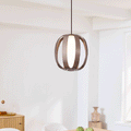 Contemporary Scandinavian Aluminum Acrylic Ball Lantern LED Pendant Light For Dining Room