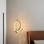 Contemporary Nordic Aluminum Crystal Circle Bubble LED Pendant Light For Bedside