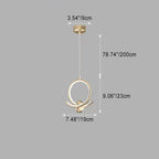 Contemporary Nordic Aluminum Crystal Circle Bubble LED Pendant Light For Bedside