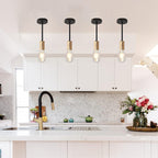Contemporary Industrial Iron Bulb 1/3 Light Semi-flush Mount Ceiling Light for Dining Room