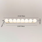 Contemporary Nordic Stainless Steel Aluminum Iron PC Ball LED Wall Sconce Lamp Vanity Lighting For Bathroom