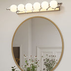 Contemporary Nordic Stainless Steel Aluminum Iron PC Ball LED Wall Sconce Lamp Vanity Lighting For Bathroom