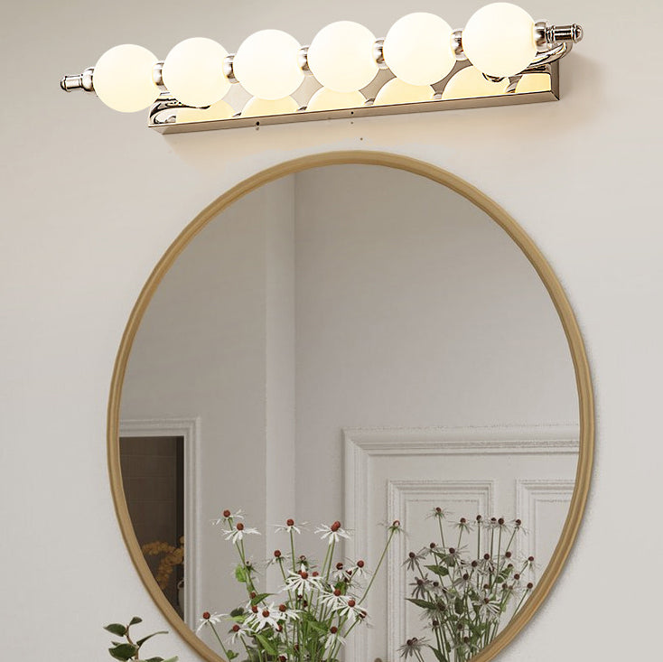Contemporary Nordic Stainless Steel Aluminum Iron PC Ball LED Wall Sconce Lamp Vanity Lighting For Bathroom
