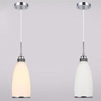 Modern Simplicity Hardware Glass Flower Bullet 1/3 Light Pendant Light For Dining Room