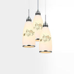 Modern Simplicity Hardware Glass Flower Bullet 1/3 Light Pendant Light For Dining Room