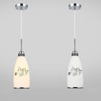Modern Simplicity Hardware Glass Flower Bullet 1/3 Light Pendant Light For Dining Room