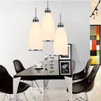 Modern Simplicity Hardware Glass Flower Bullet 1/3 Light Pendant Light For Dining Room