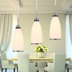 Modern Simplicity Hardware Glass Flower Bullet 1/3 Light Pendant Light For Dining Room