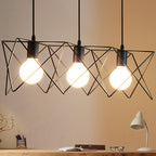 Contemporary Scandinavian Star Cage Iron 1/3 Light Pendant Light For Dining Room
