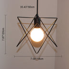 Contemporary Scandinavian Star Cage Iron 1/3 Light Pendant Light For Dining Room