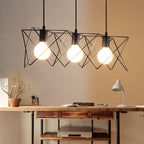 Contemporary Scandinavian Star Cage Iron 1/3 Light Pendant Light For Dining Room