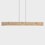 Traditional Japanese Travertine Aluminum Strip Rectangular LED Chandeliers Island Light for Dining Room Lumendat