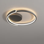 Modern Minimalist Iron Aluminum Square Round Line LED Flush Mount Ceiling Light For Bedroom
