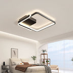 Modern Minimalist Iron Aluminum Square Round Line LED Flush Mount Ceiling Light For Bedroom