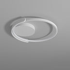 Modern Minimalist Iron Aluminum Square Round Line LED Flush Mount Ceiling Light For Bedroom