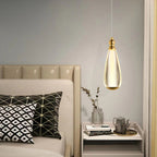 Modern Luxury Hardware Aluminum Acrylic Drop Torch LED Pendant Light For Bedside