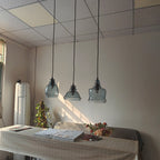 Contemporary Retro Glass Iron Can Drum 1/3 Light Pendant Light For Dining Room