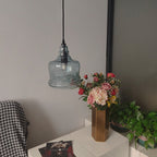 Contemporary Retro Glass Iron Can Drum 1/3 Light Pendant Light For Dining Room