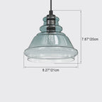 Contemporary Retro Glass Iron Can Drum 1/3 Light Pendant Light For Dining Room
