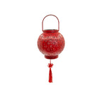 Traditional Chinese Solar Waterproof Iron Hollowed Lantern LED Outdoor Light Landscape Lighting For Garden Lumendat