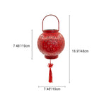 Traditional Chinese Solar Waterproof Iron Hollowed Lantern LED Outdoor Light Landscape Lighting For Garden Lumendat
