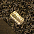 Modern Simplicity Solar Waterproof Acrylic Rectangular Ice Brick LED Outdoor Light Landscape Lighting For Garden Lumendat